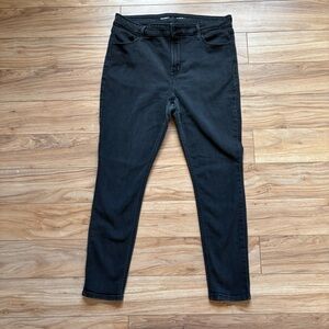 Old Navy Black High Waisted Skinny Jeans Women's Plus Size 14 Stretchy Casual